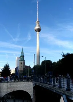 Architecture of Berlin featuring the TV Tower Stock Photos