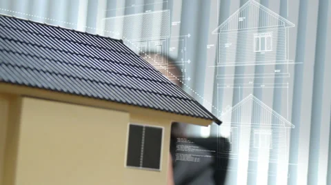 Architecture BluePrint HD Stock Footage 38111650