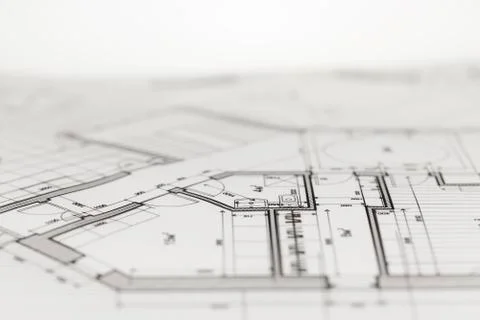 Architecture blueprint -  house plan Stock Photos