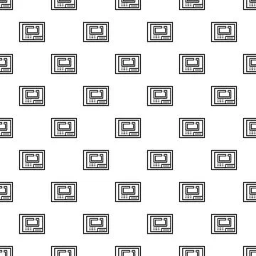 Architecture blueprint house plan seamless repeating pattern 스톡 일러스트