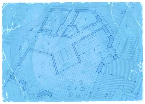 Architecture blueprint - house plan / vector illustration / Eps10 Ilustración de archivo
