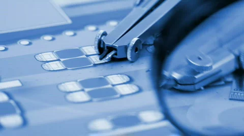 Architecture blueprint &amp; tools Stock Footage 740667