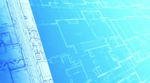 Architecture Blueprints. Loop. Stock Footage 61896696