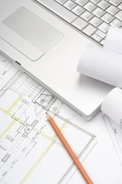 Architecture blueprints Stock Photos