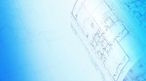 Architecture Blueprints. Seamless Loop. Stock Footage 61895105