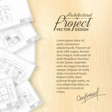 Architecture bluerints. Illustrazione stock