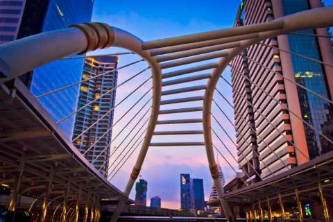 Architecture on the bridge Stock Photos