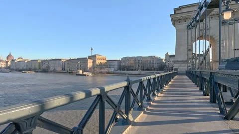 Architecture. Bridge. Quick shot across the bridge. Stock Footage 306493464