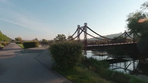 Architecture Bridge Sunshine Stock Footage 162065969