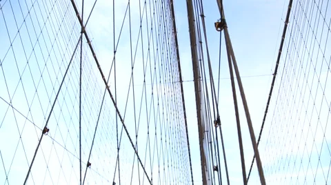 Architecture of Brooklyn Bridge Stock Footage 50064158