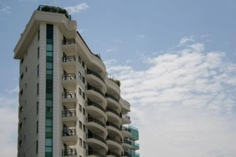 Architecture building blue sky cloud Stock Photos