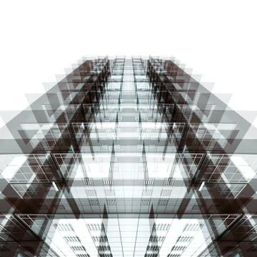 Architecture. Building concept. 3d rendering Ilustración de archivo