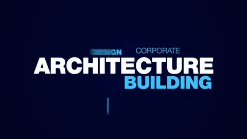 Architecture building design construction structure technology blueprint Stock Footage 94378139