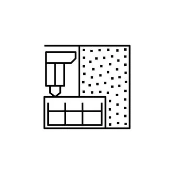 Architecture, building, dimensional, printed icon. Element of future Ilustración de archivo
