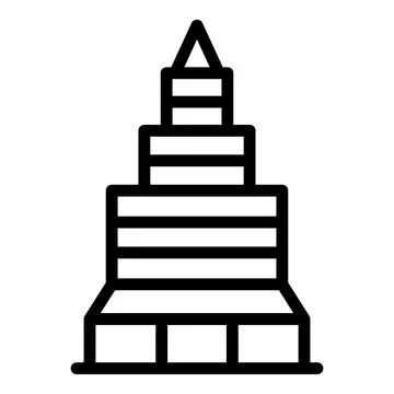 Architecture building icon outline vector. Modern store Ilustración de archivo