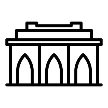 Architecture building icon outline vector. Culture travel Stock Illustration