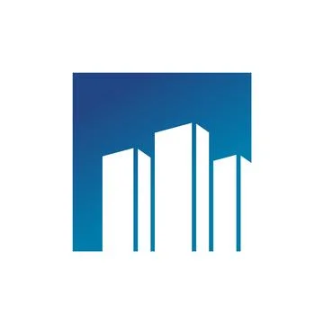 Architecture Building Icon Vector Logo Template Ilustración de archivo