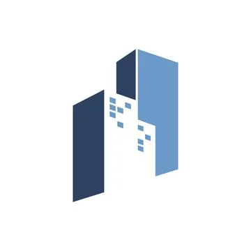 Architecture Building Icon Vector Logo Template Ilustración de archivo