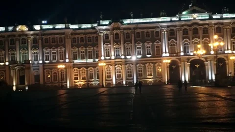 Architecture of the building of the night city Stock-Footage 103045696