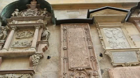 Architecture on building side Stock Footage 21429958