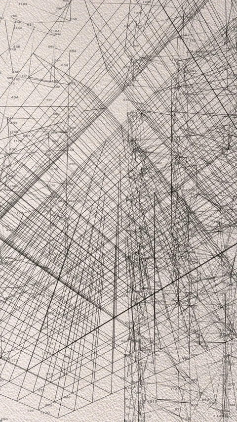 Architecture CAD System 3D Grid Blueprint Design for Urban Planning Stock Footage 335201151