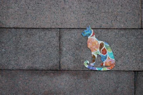 Architecture cat mosaic Stock Photos
