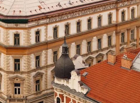 The architecture in the centre of Olomouc Stock Photos