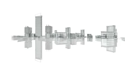 Architecture city buildings mode Stock Footage 41232878