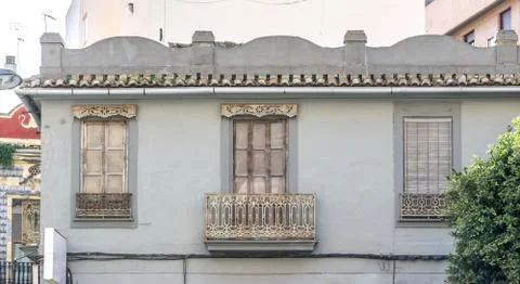 Architecture of Classical Building Facade on Old Historical House Stock Photos