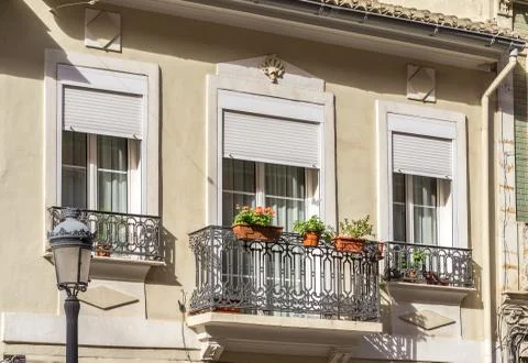 Architecture of Classical Building Facade on Old House Stock Photos