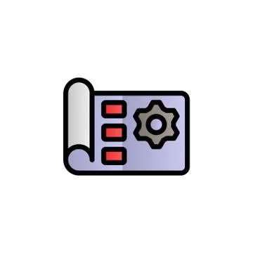 Architecture color gradient vector icon Stock Illustration