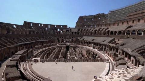 Architecture of the Colosseum in Rome Stock Footage 159166598