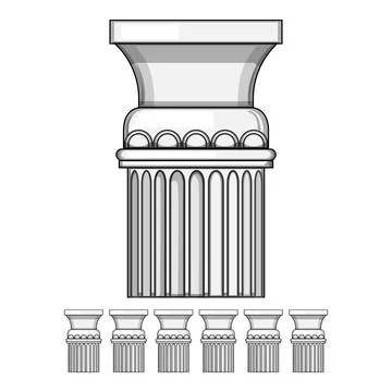 Architecture column ancient cartoon vector graphic Stock Illustration
