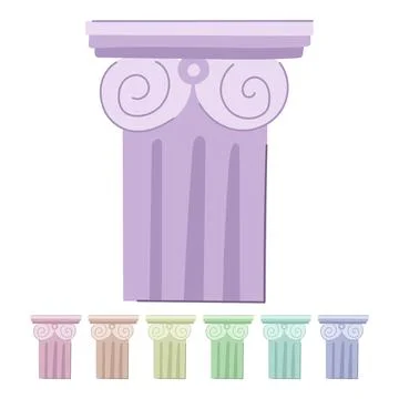 Architecture column ancient vector cartoon graphic Stock Illustration