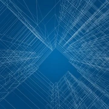 Architecture concept 3d rendering Stock Illustration