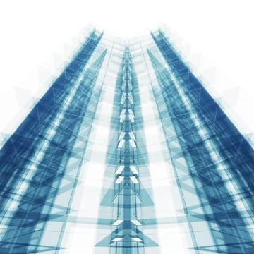 Architecture concept project. 3d rendering Stock Illustration