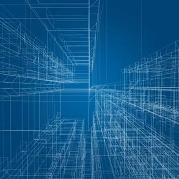 Architecture construction 3d Stock Illustration