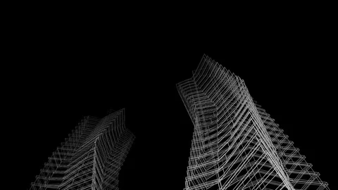 Architecture construction concept 3d Stock Footage 98895587