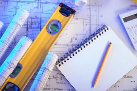 Architecture.  Contractor concept. Stock Photos