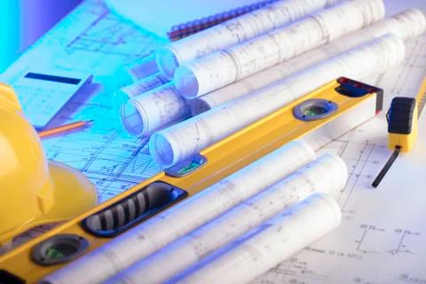 Architecture.  Contractor concept. Stock Photos