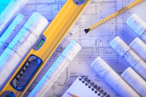 Architecture.  Contractor concept. Stock Photos