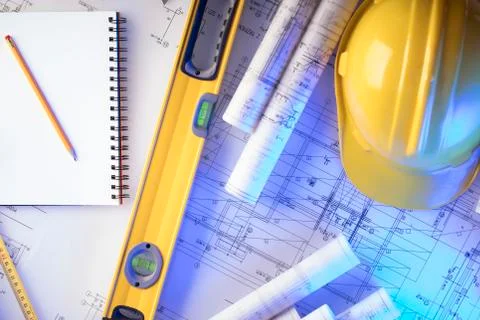 Architecture.  Contractor concept. Stock Photos