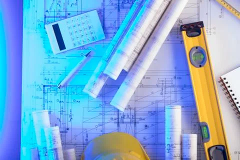 Architecture.  Contractor concept. Stock Photos