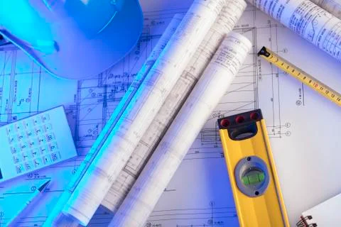 Architecture.  Contractor concept. Stock Photos