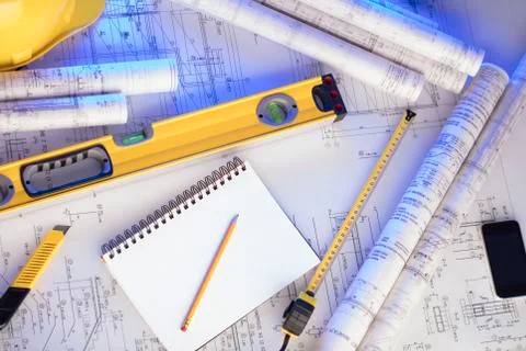 Architecture.  Contractor concept. Stock Photos