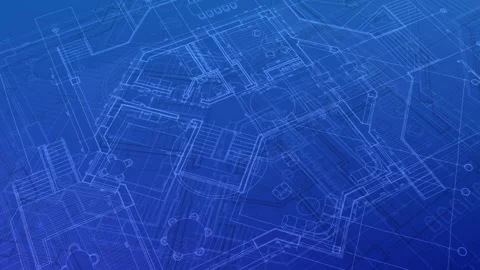 Architecture design: blueprint plan Stock Footage 263195038