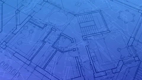 Architecture design: blueprint plan Stock Footage 263195042