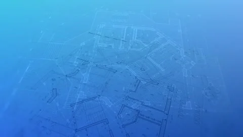 Architecture design: blueprint plan Stock Footage 263218153