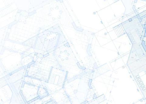 Architecture design: blueprint plan - vector illustration Stock Illustration