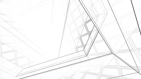 Architecture design, linear 3d Stock Footage 123368726
